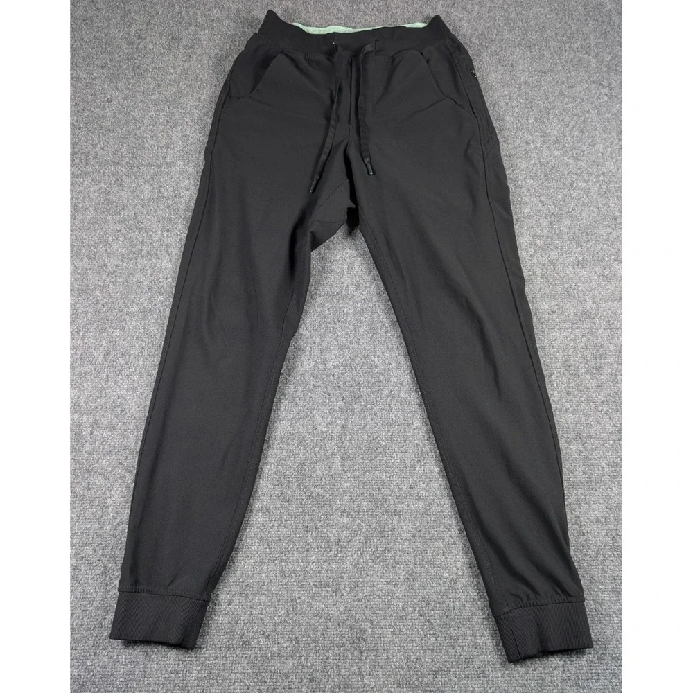 Birddogs Jogger Pants Mens Small‎ Black Lined Performance Drawstring